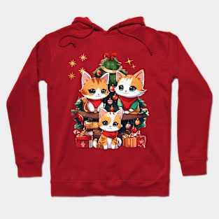 Cute Christmas Cat Hoodie